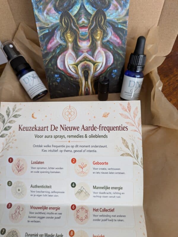 DNA-frequenties mini sample pakket 10ml auraspray | 10ml remedie | 2ml olieblendroller